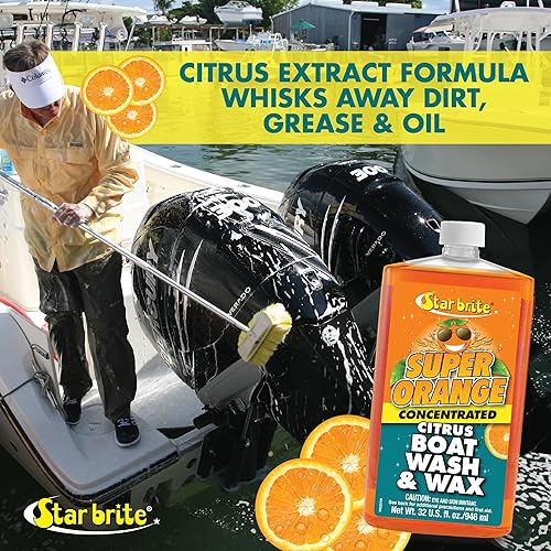 Miniatura 9 de STAR BRITE Jabón y cera para barcos cítricos súper naranja - Fórmula concentrada prémium para un brillo y protección definitivos