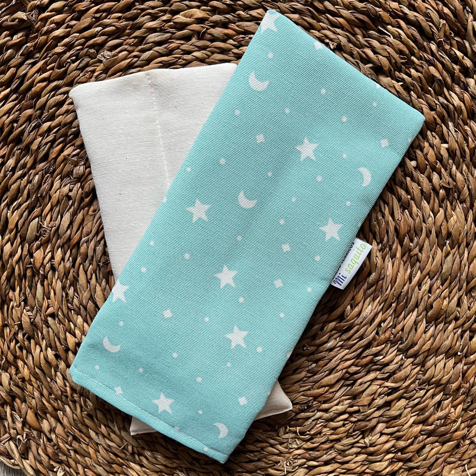 Saco Térmico de Semillas para Bebé 20x10 cm con Funda Lavable–Saquito Anticolicos para Microondas – Bolsa Térmica con Semillas de Trigo y Lavanda para Recién Nacido –Alivio Cólicos Bebé (B-JADE)