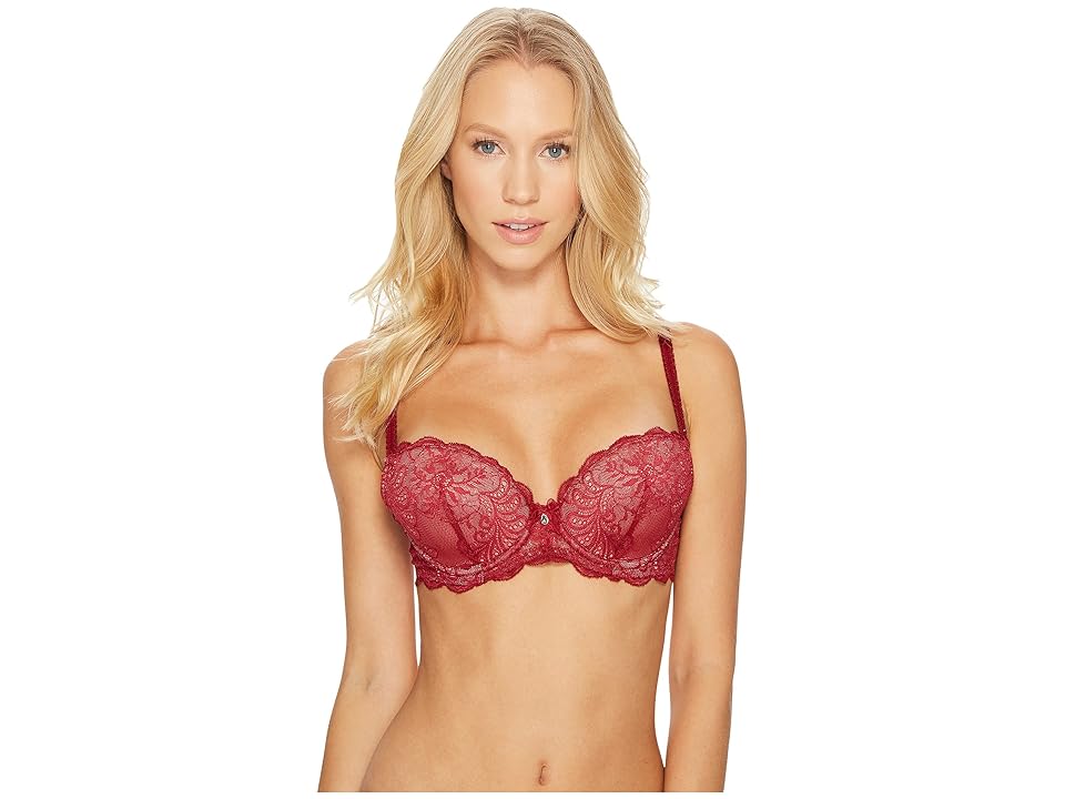 

Le Mystere Sophia Lace Bra 2435 (Merlot) Women's Bra, Red