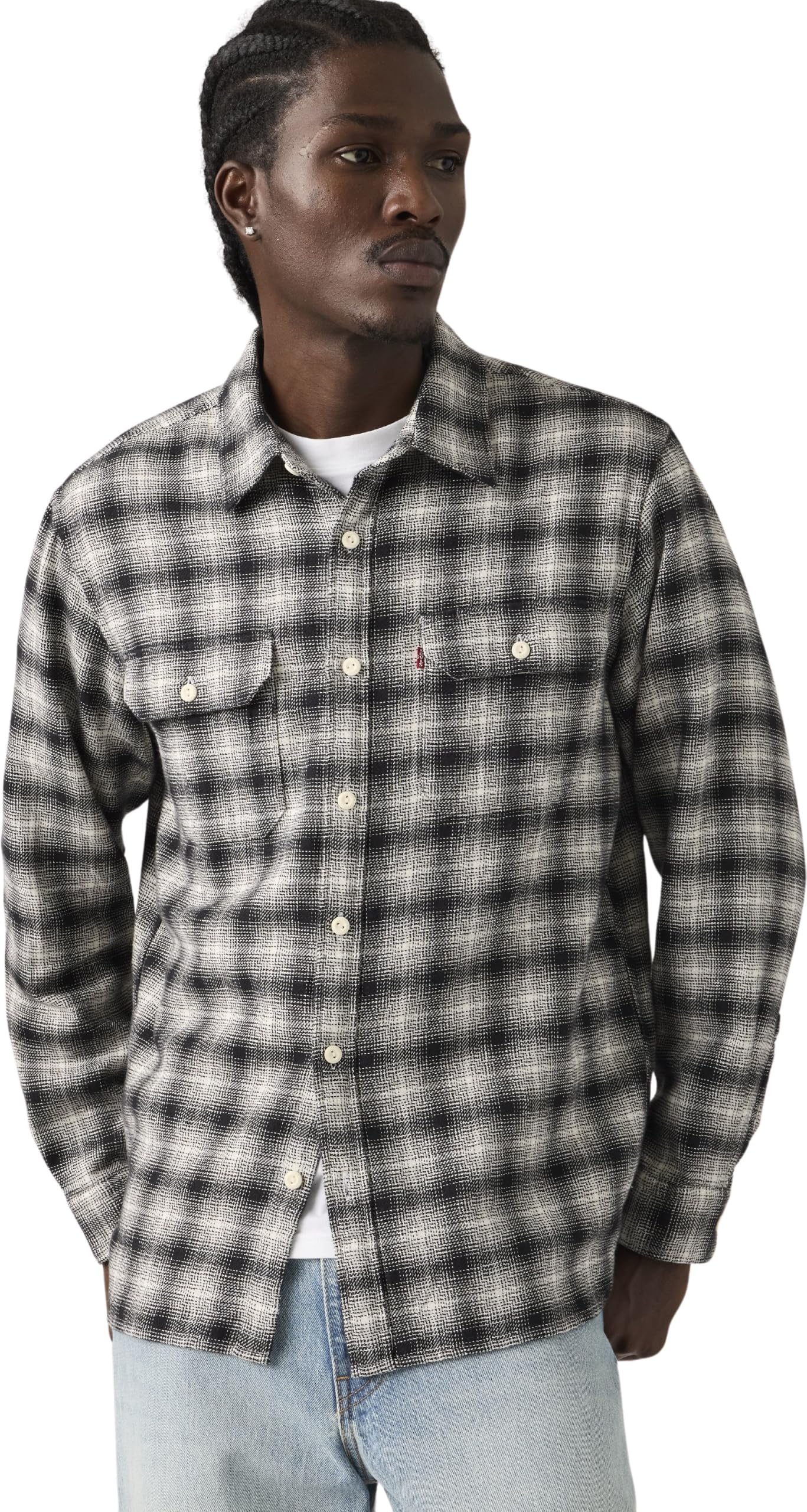 Levi's Uomo Camicia in Jeans Jackson Worker in Cotone con Taschini sul Petto