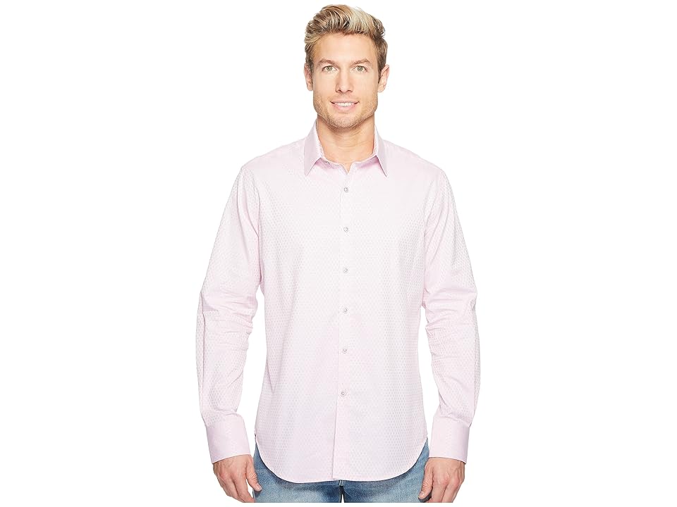 

Robert Graham Steinbeck Long Sleeve Woven Shirt (Pink) Men's T Shirt