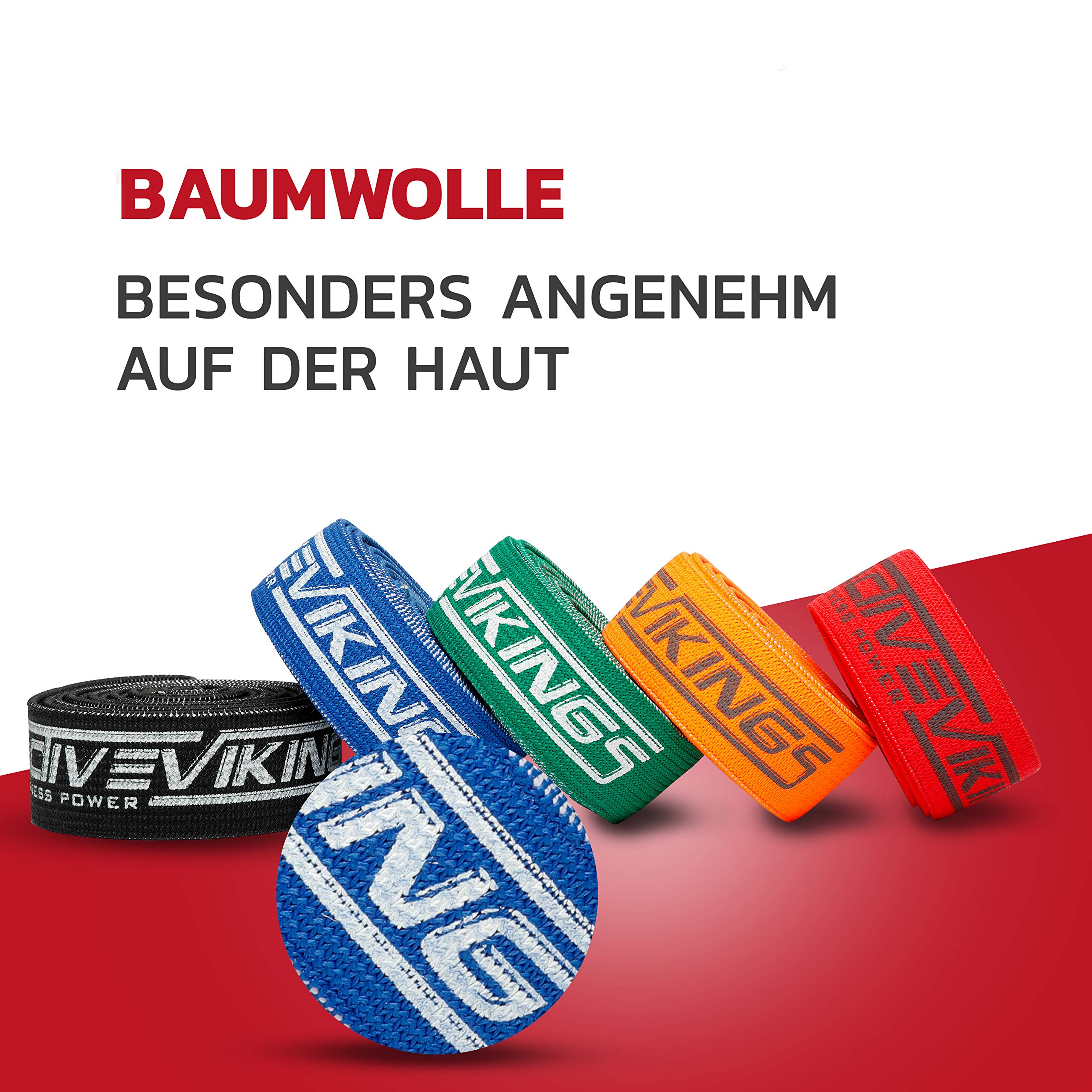 ActiveVikings® Pull-Up Fabric Fitness Bands - Perfect for Muscle Building - Fitness Band Pull-Up Bands Resistance Bands - Image 4