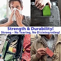Vista 4 de Paquetes de pañuelos de viaje – 8 paquetes compactos de 3 capas (72 en total), pañuelos faciales suaves sin cloro para bolso, coche o escuela, suave