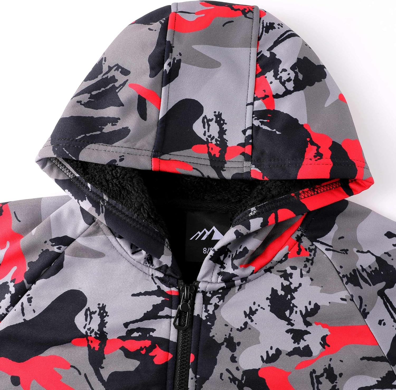 Boy's Zip Up Hoodie Heavyweight Winter Sweatshirt Fleece Sherpa Lined Warm Jacket - Image 2