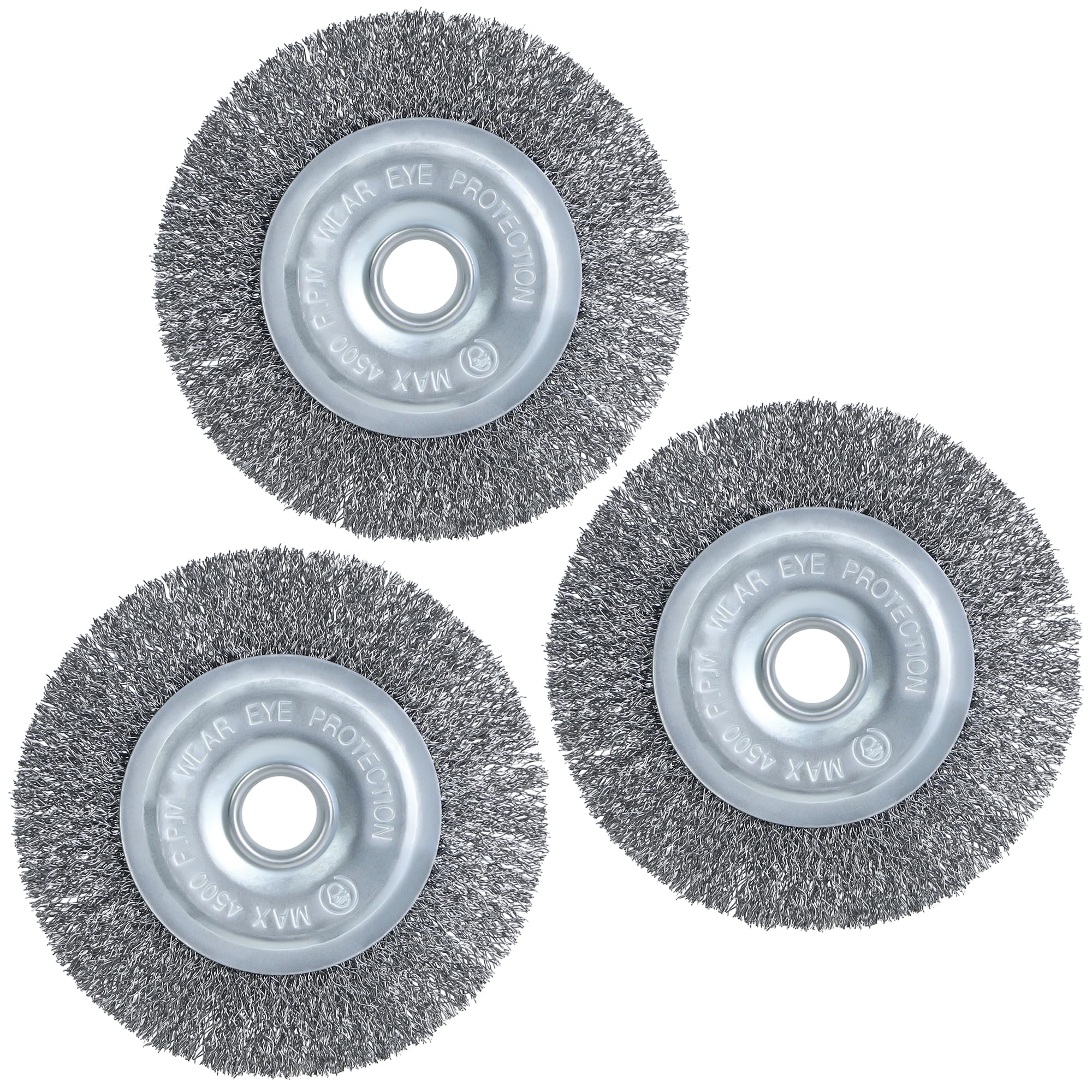 Ucatcher 3PCS Wire Brush Replacement for Patio Cleaner Wire Brush Wheel with Arbor Hole for RY18PCA-0 OPC1800 OPC1815 EFB 400/401, Cleaning Rust Joint Debris (115mm*16mm*10mm)