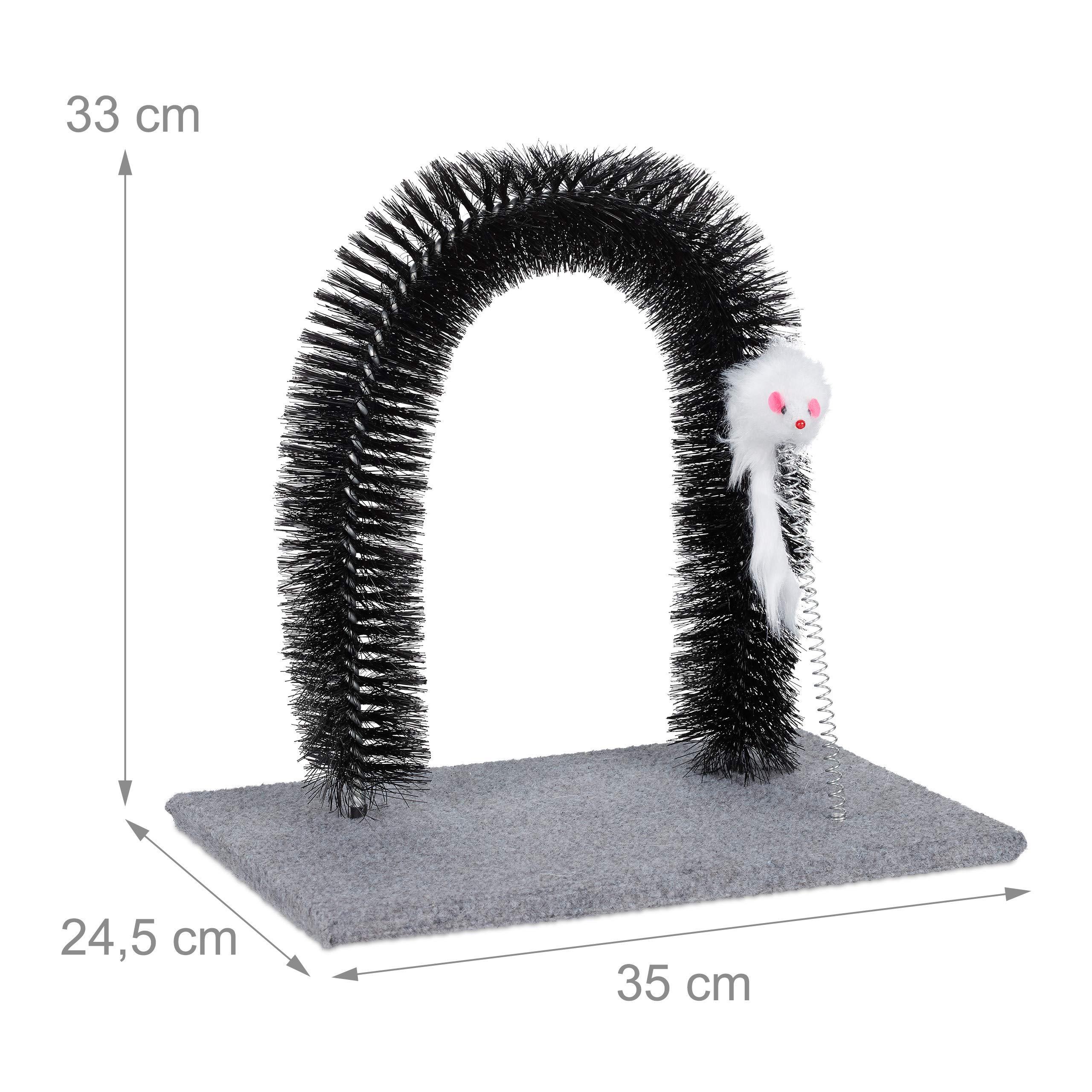 Arco Per Gatti Trixie | Per Massaggio E Tiragraffi | Grigio, 36x33 Cm