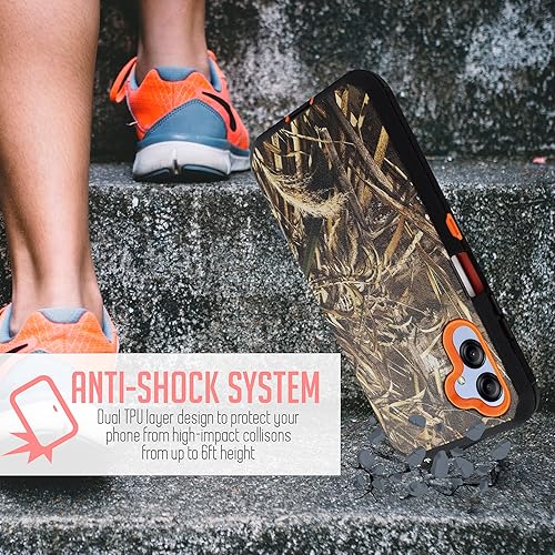 Miniatura 9 de Compatible con Samsung Galaxy A04e, con funda de clip para cinturón, protección de cuerpo completo, protector de pantalla integrado (camuflaje)