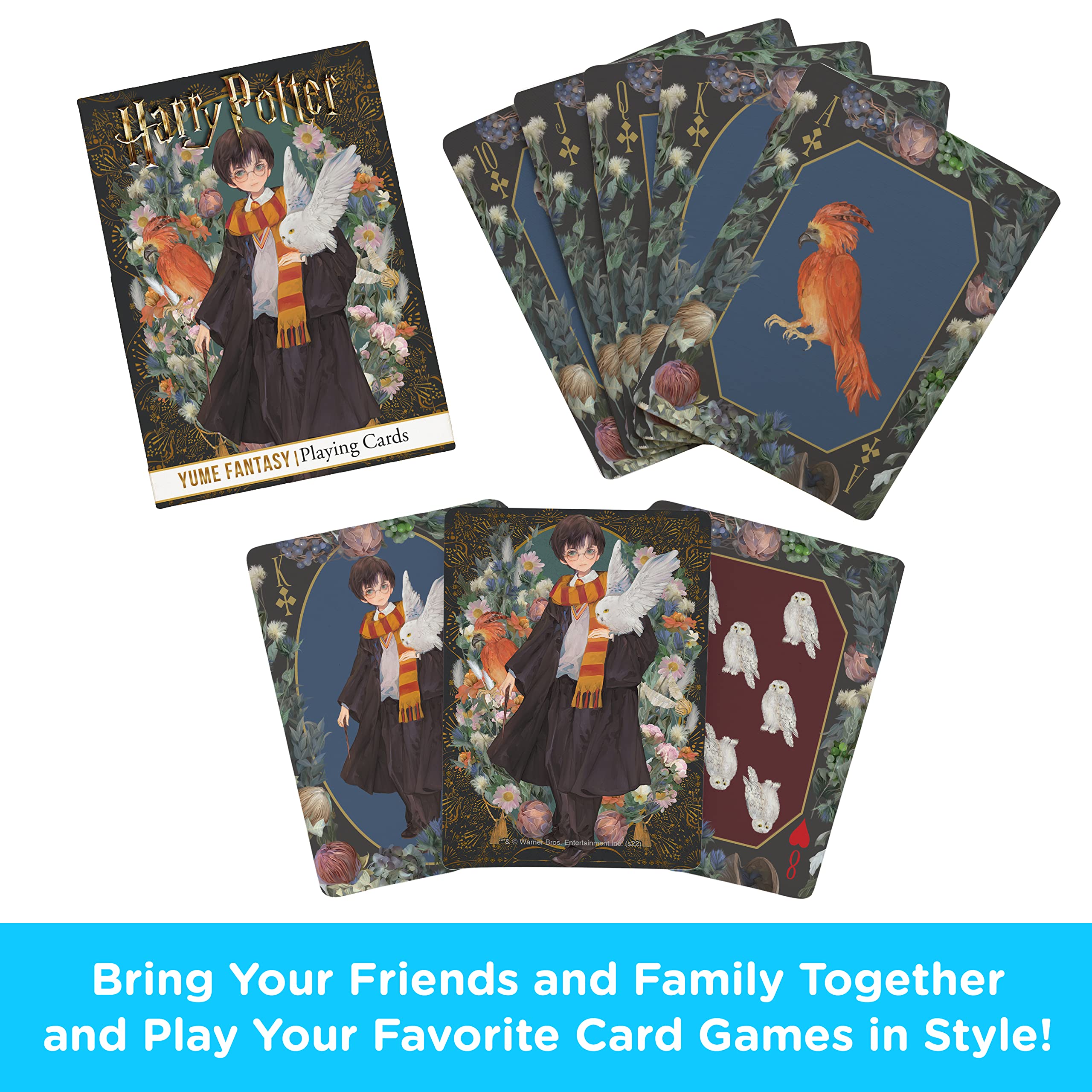 AQUARIUS Harry Potter Playing Cards - Harry Potter Themed Deck of Cards for Your Favorite Card Games - Officially Licensed Harry Potter Merchandise & Collectibles, Brown, White, Orange, 2.5 x 3.5 - Image 2