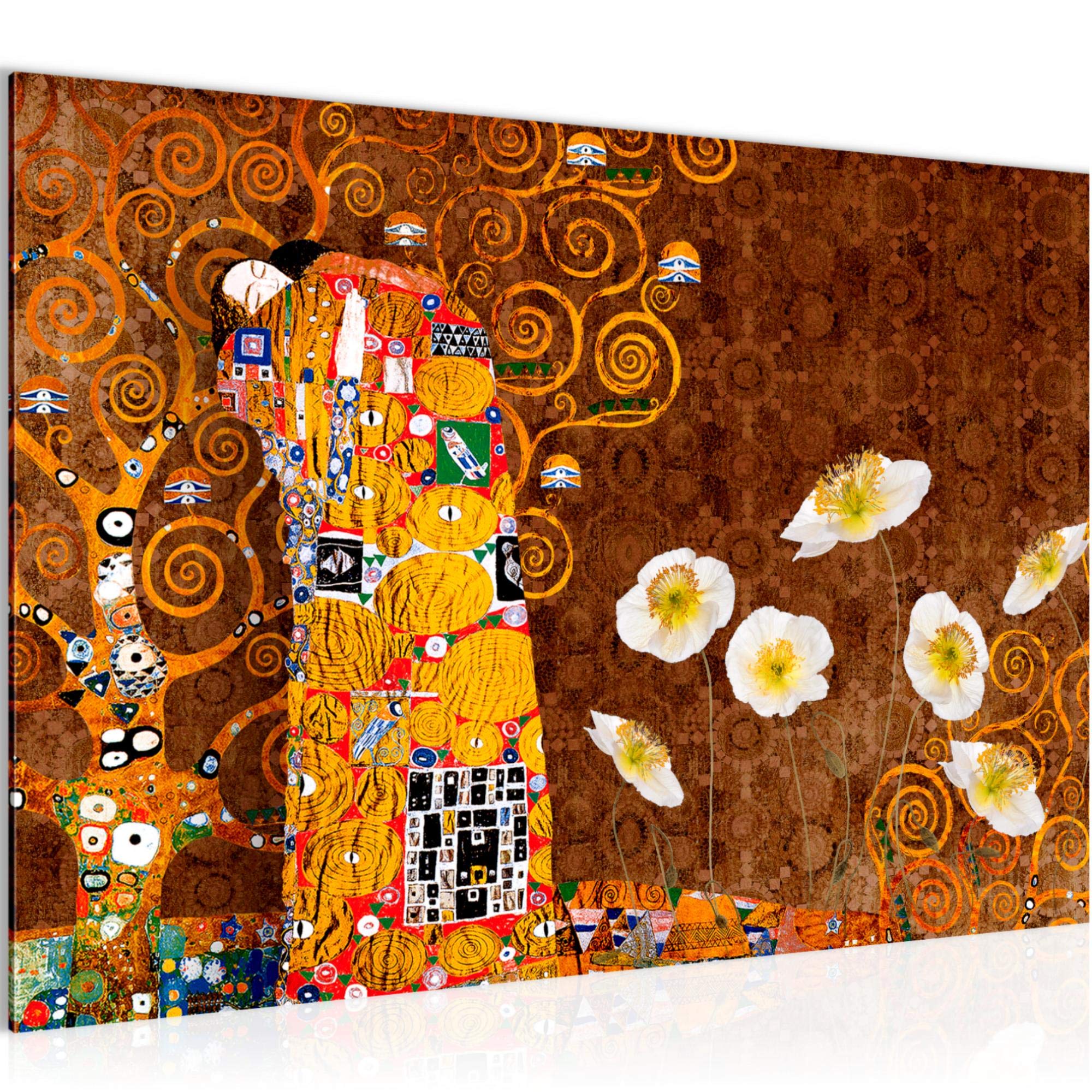 Tableau decoracion murale Le Baiser Klimt pour sublimer un salon chic