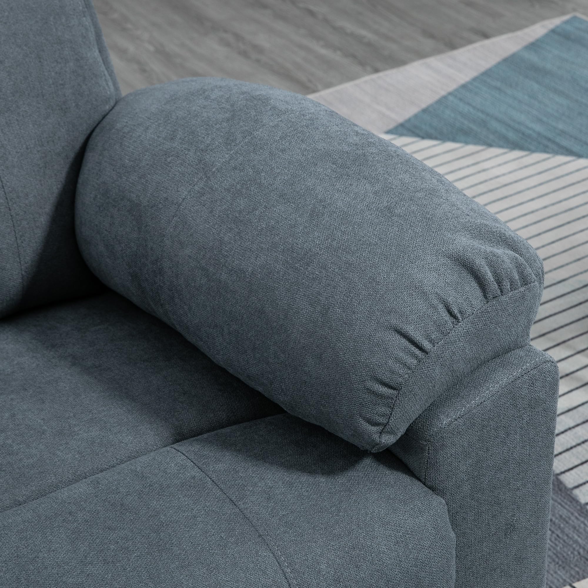 HOMCOM Poltrona Elettrica Alzapersona Reclinabile 135°, Poltrona Relax Elettrica in Tessuto Effetto Lino con 8 Punti Massaggio, Telecomandi, Poggiapiedi, 2 Tasche Laterali per Soggiorno, Grigio