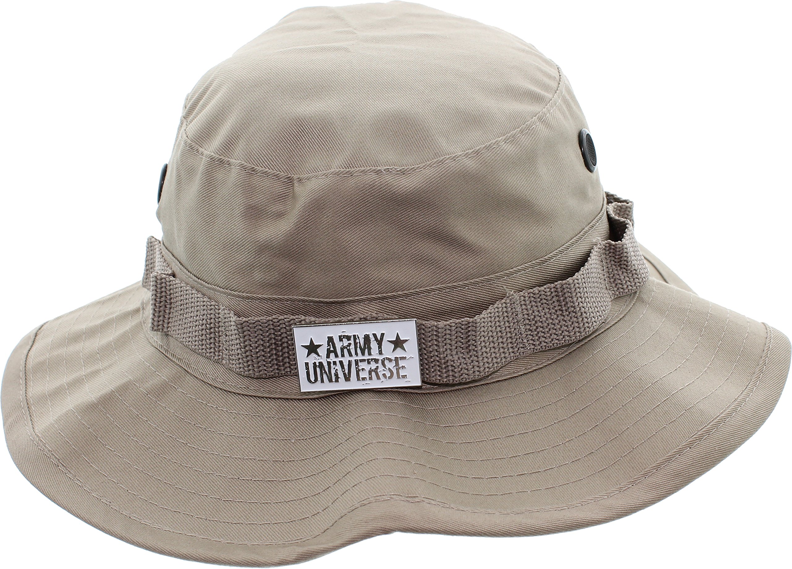 Army UniverseTactical Boonie Hat Military Bucket Cap Camo Digital or Solid Wide Brim Sun Fishing Bush Booney Hunting Headwear