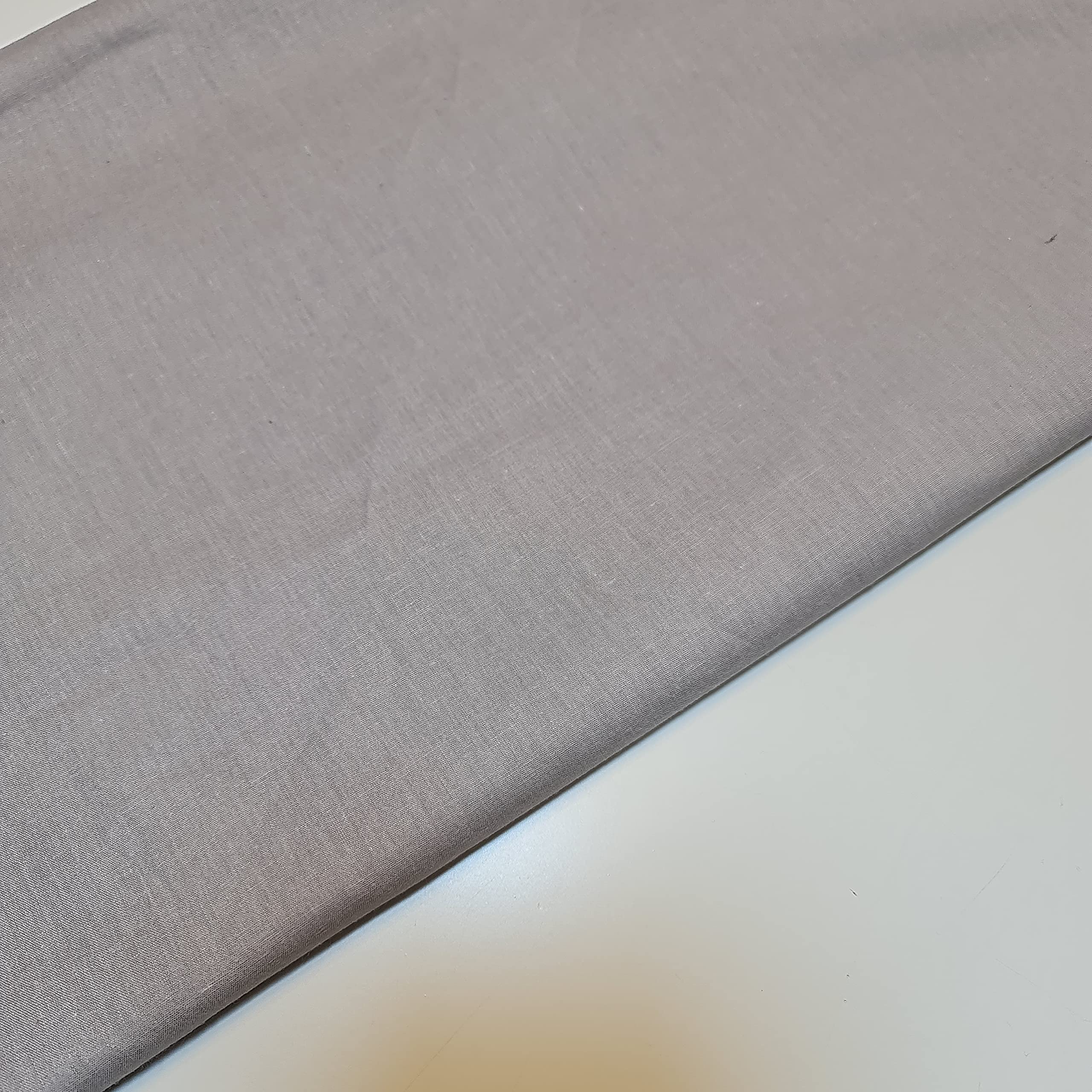 TEXTILE STATION Plain 100% Cotton Fabric Quilting Dress Making Fabric 112cm (44") Wide (Silver, 1 Meter)