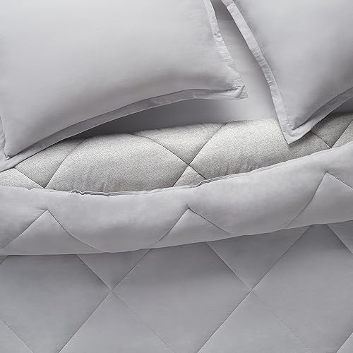 Miniatura 4 de Serta Juego de edredón reversible de 3 piezas con fundas de almohada para todas las estaciones, King, microchip