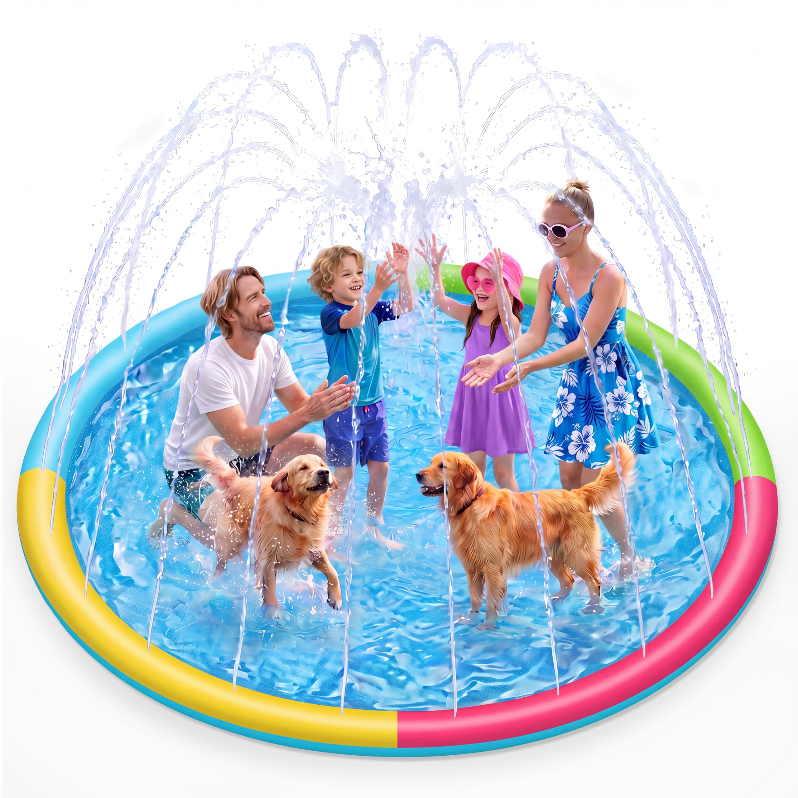 SLOOSH 120 inch Non-Slip Splash Pad