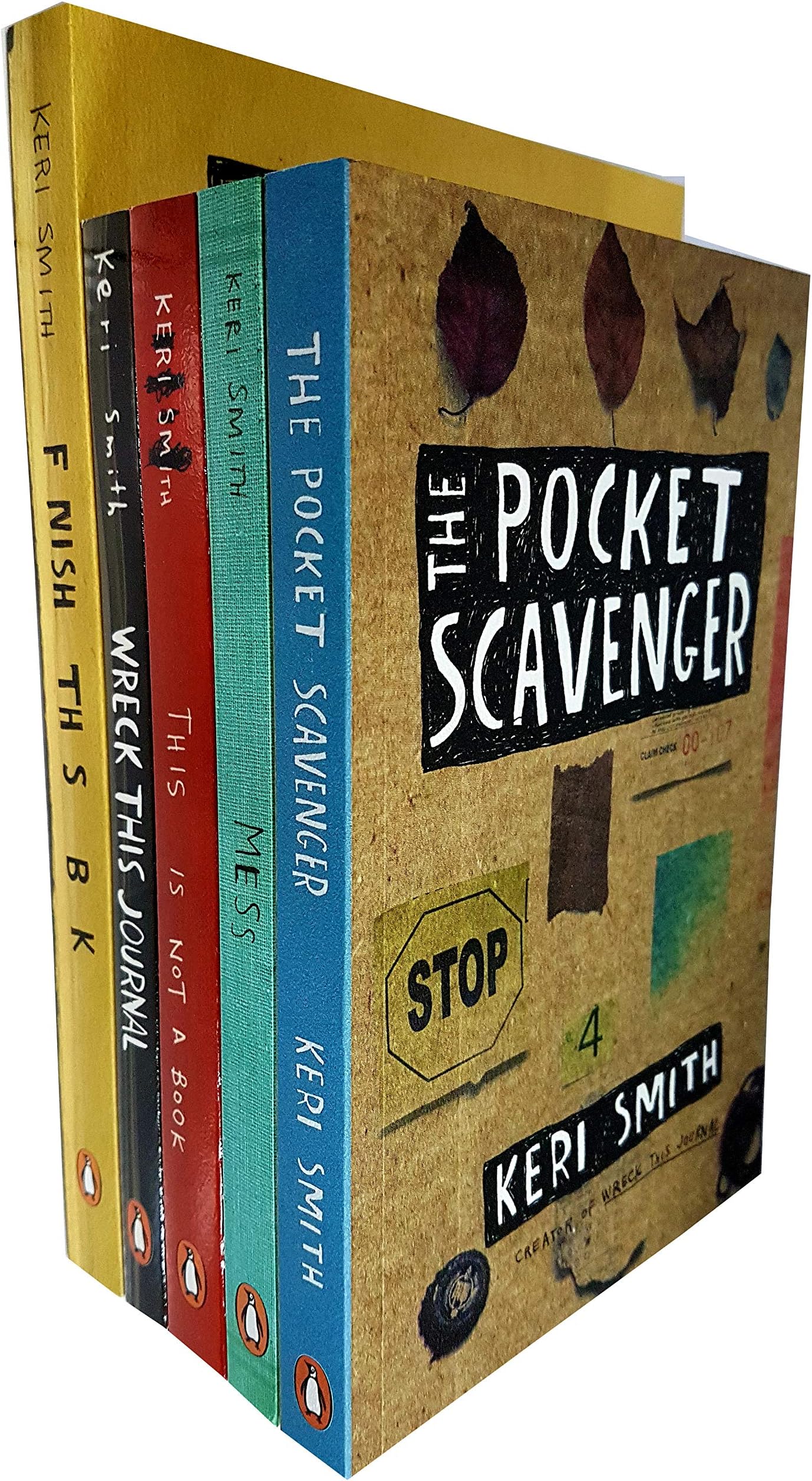 Keri Smith 5 Books Collection Set ( Finish This Book, Wreck This Journal, This is not a Book, Mess, Pocket Scavenger )