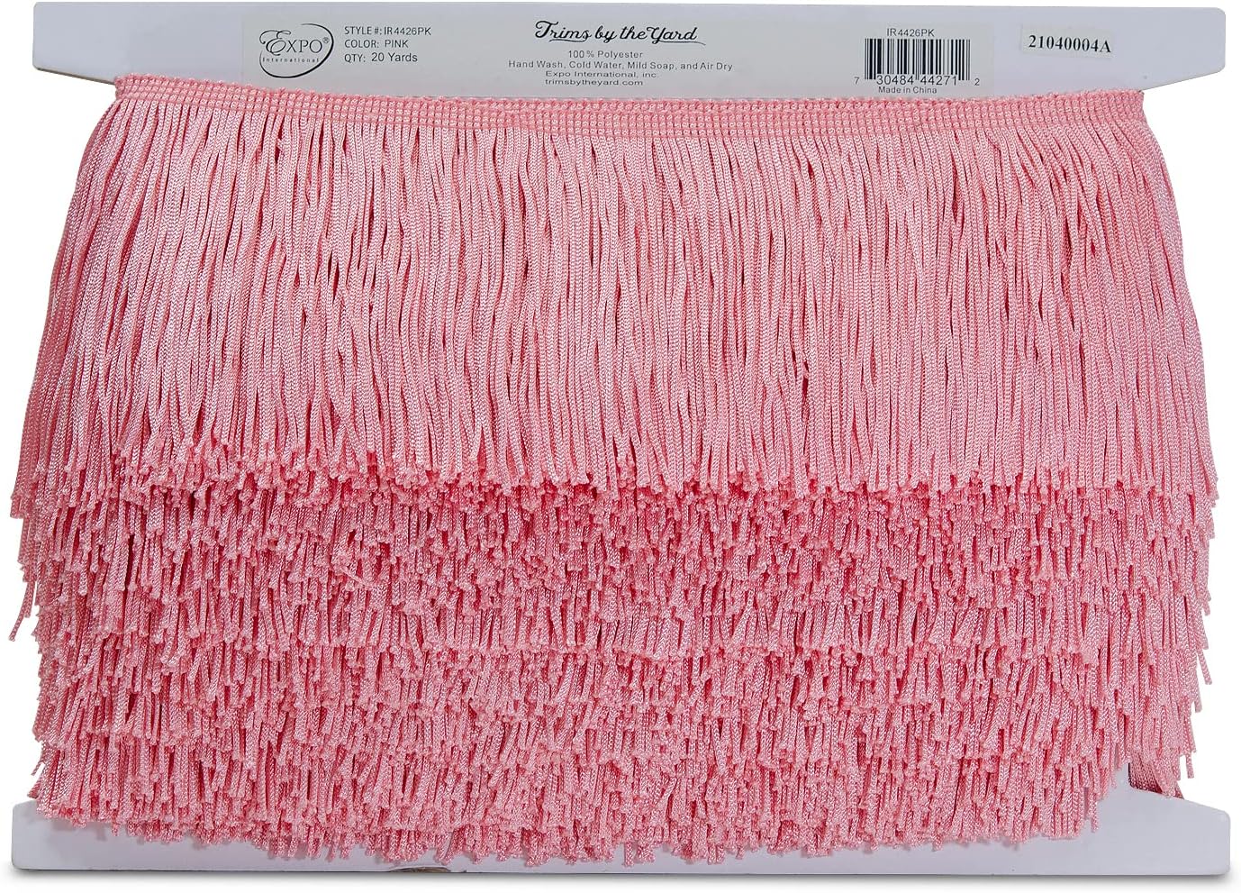 Trims by the Yard 4" Chainette Fringe Trim | Pink | (5 yard cut) : Everything Else