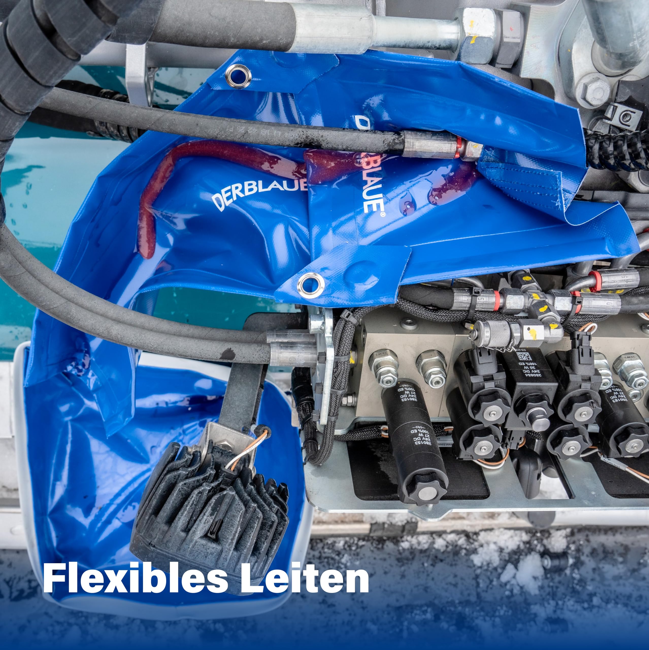 DERBLAUE® Einfach-Rosette für einen sauberen Ölwechsel – Auffwangwannen-Zubehör für die Arbeit mit H20 und HYD (50 mm)