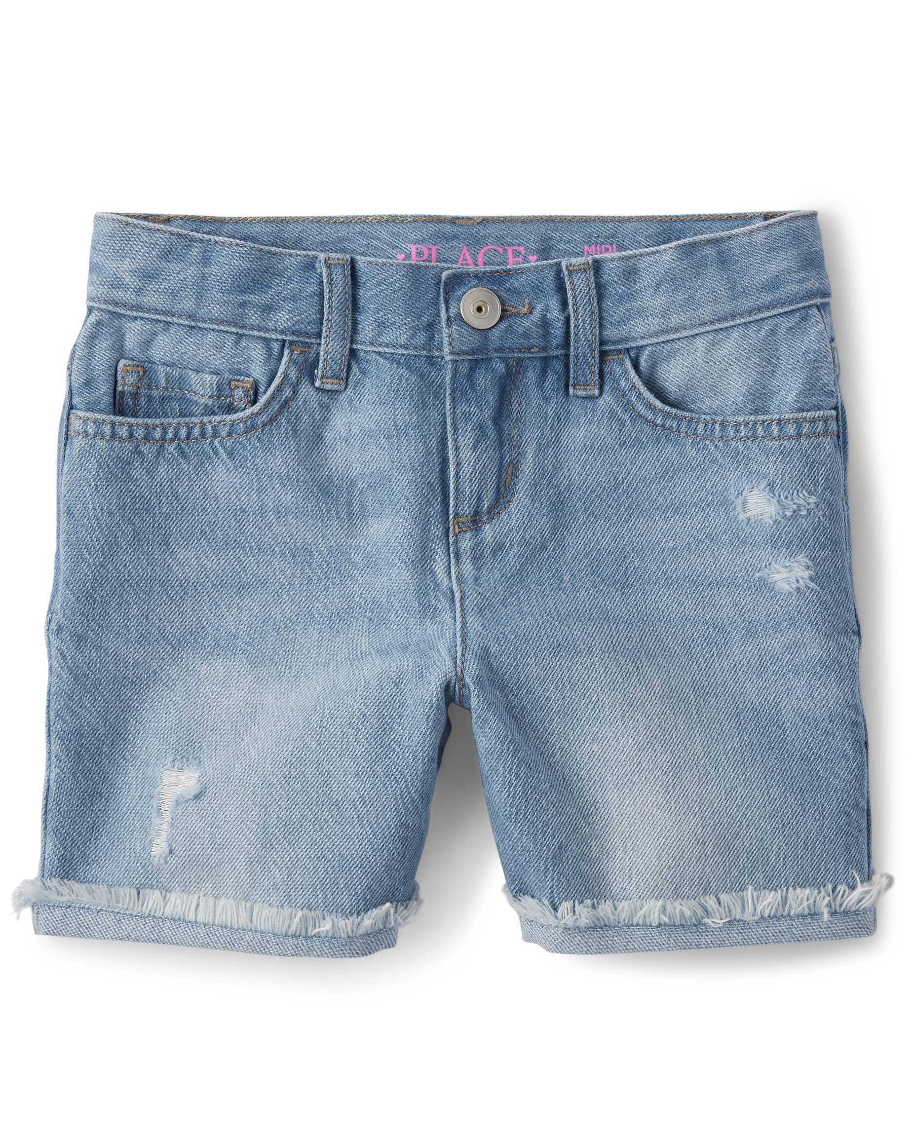The Children's Place Girls' Denim Midi Shorts