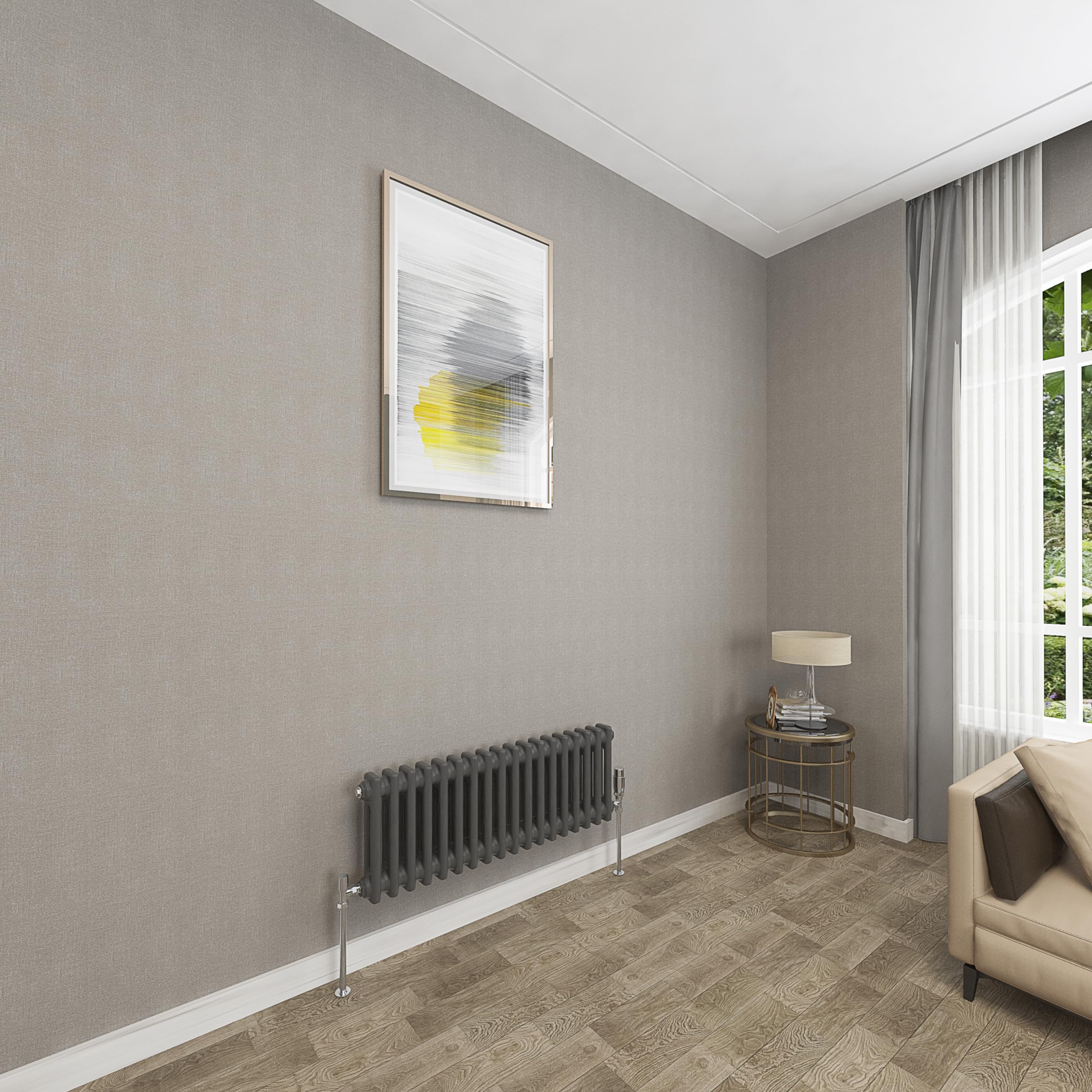 Sky bathroom 300x830mm 2 Column Radiator Horizontal Anthracite Cast Iron radiato Traditional Central Heating Radiator
