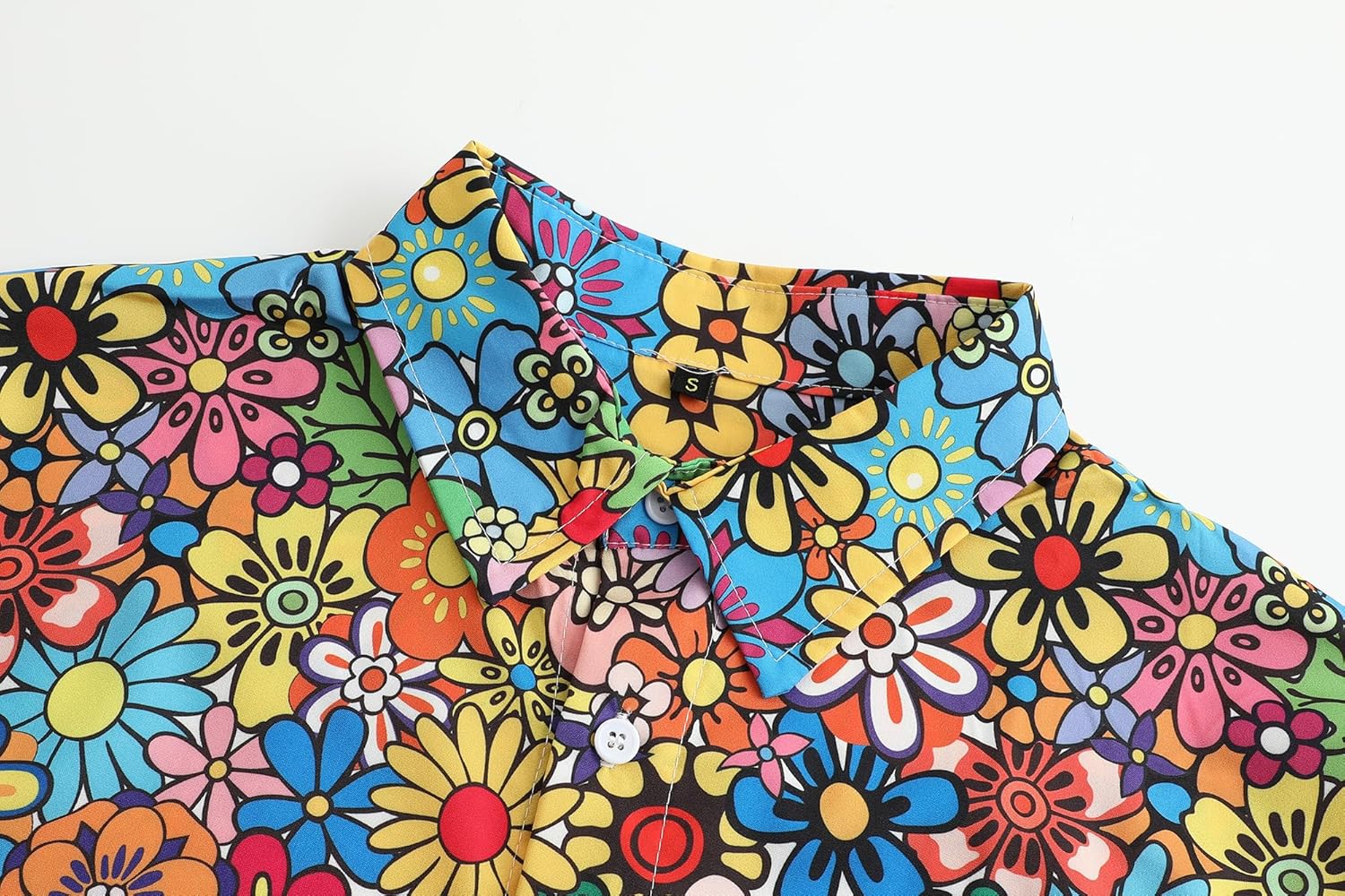 70s Outfits for Men Long Sleeve Casual Button Down 70s Disco Retro Paisley Shirt 70s Floral Vintage Hip Hop Shirts - Image 3