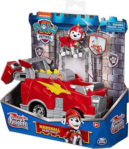 Miniatura 6 de Spin Master 6063585 PAW Patrol Rescue Knights Marshall Transforming Toy Car con figura de acción coleccionable