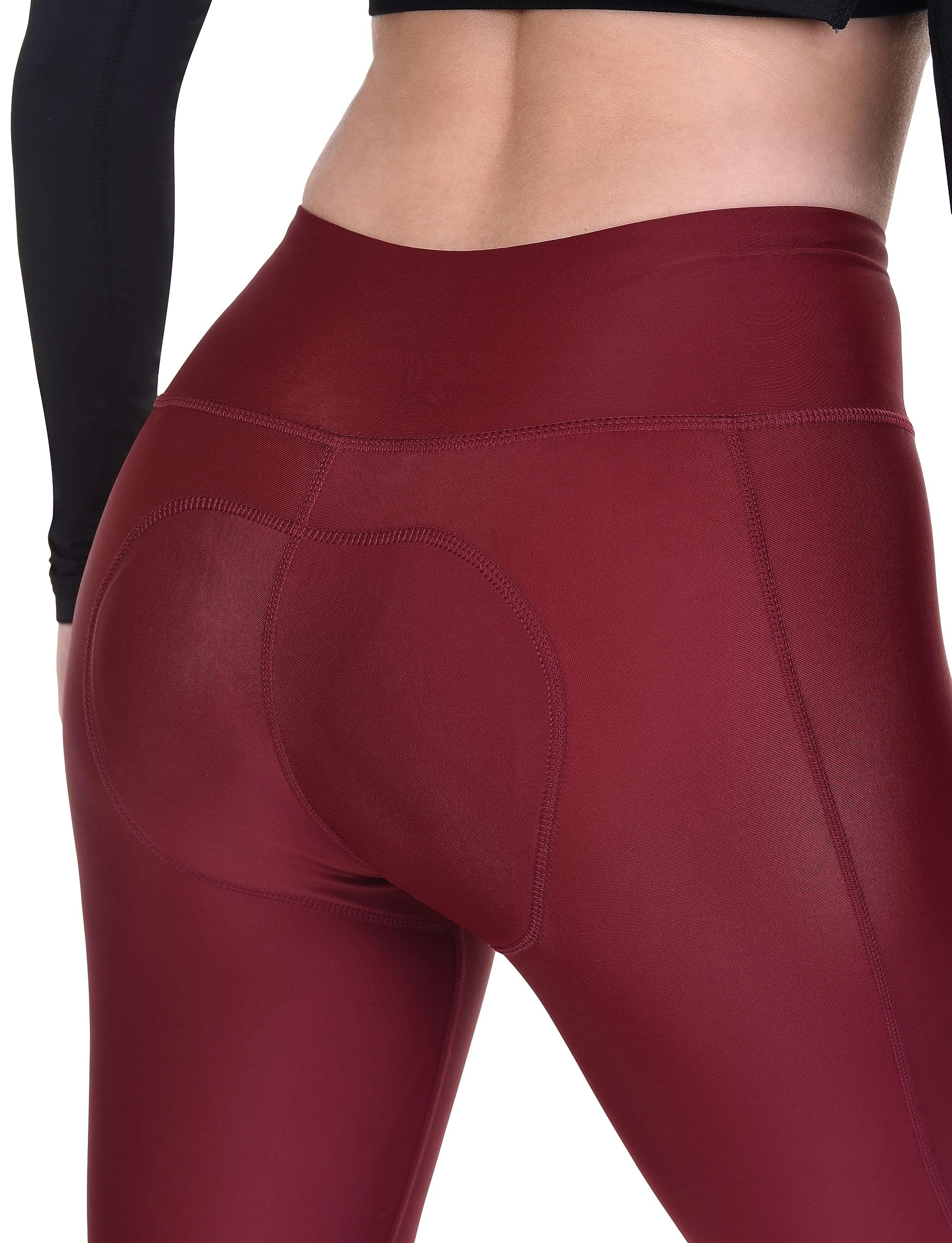 TCA Collant de Cyclisme 3/4 Rembourré pour Femmes, Short de Vélo à Taille Haute Respirant avec Poches, Anti-Dérapant et Séchage Rapide
