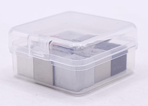 Miniatura 9 de Juego de 9 cubos de elementos de 0.39 pulgadas y 0.394 in, densidad grabada hasta el 99.99% de cubos de metal puro, colección de educación