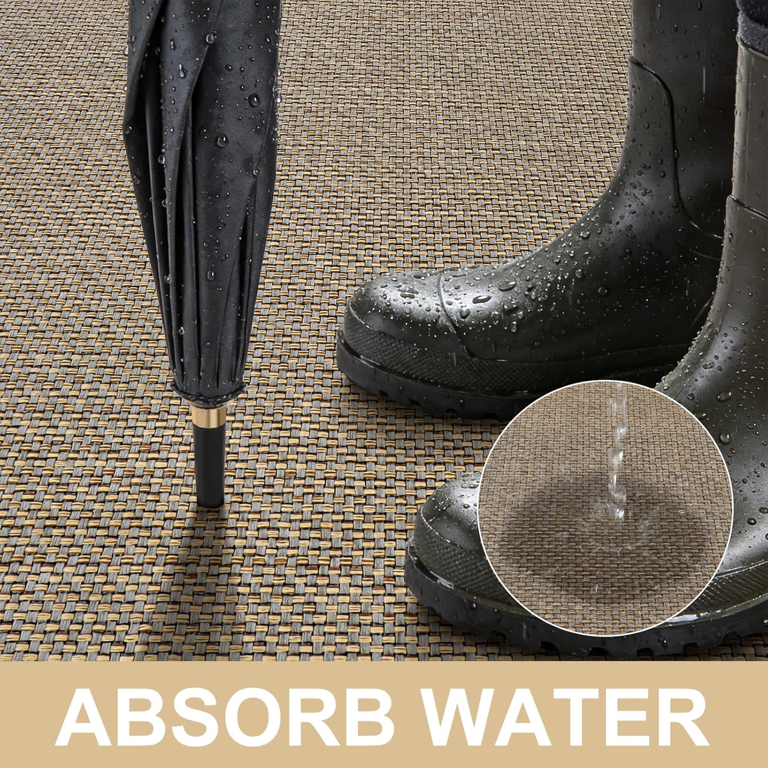 LEKEEPGO Door Mat Indoor Entrance 24"x36", Ultra Thin Indoor Door mat, Absorbent Washable Entryway Doormats, Low-Profile Dirt Trapper Doormat Entry Inside Door Mats Front Floor Mats, Grey