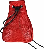 Vista 1 de Mythrojan Medieval Drawstring Bag, Ideal for SCA LARP Reenactment & Ren fair-Full Grain Leather