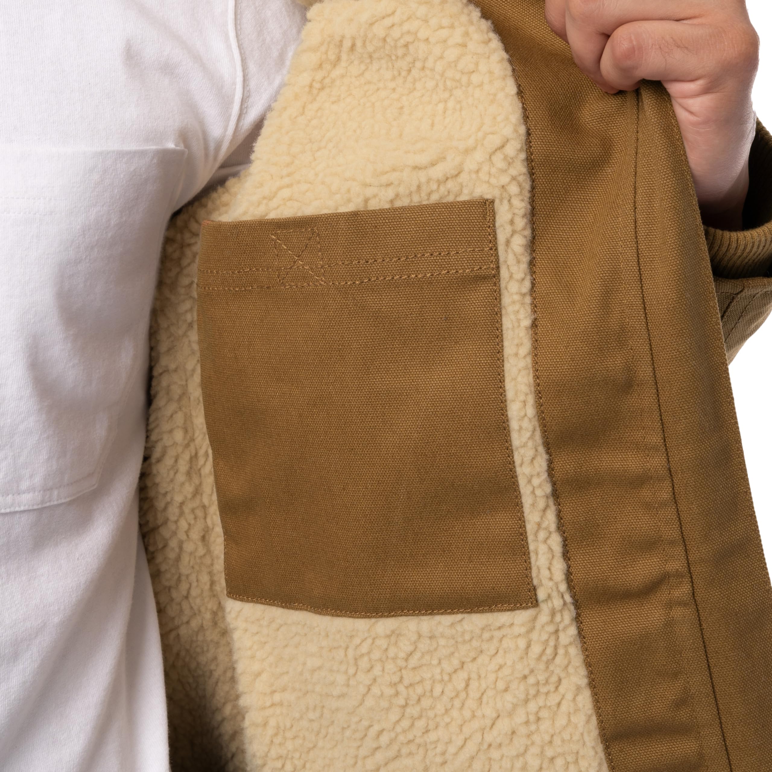 Wrangler Chaqueta Con Cremallera Completa Forrada de Sherpa de Pato Chaqueta Hombre