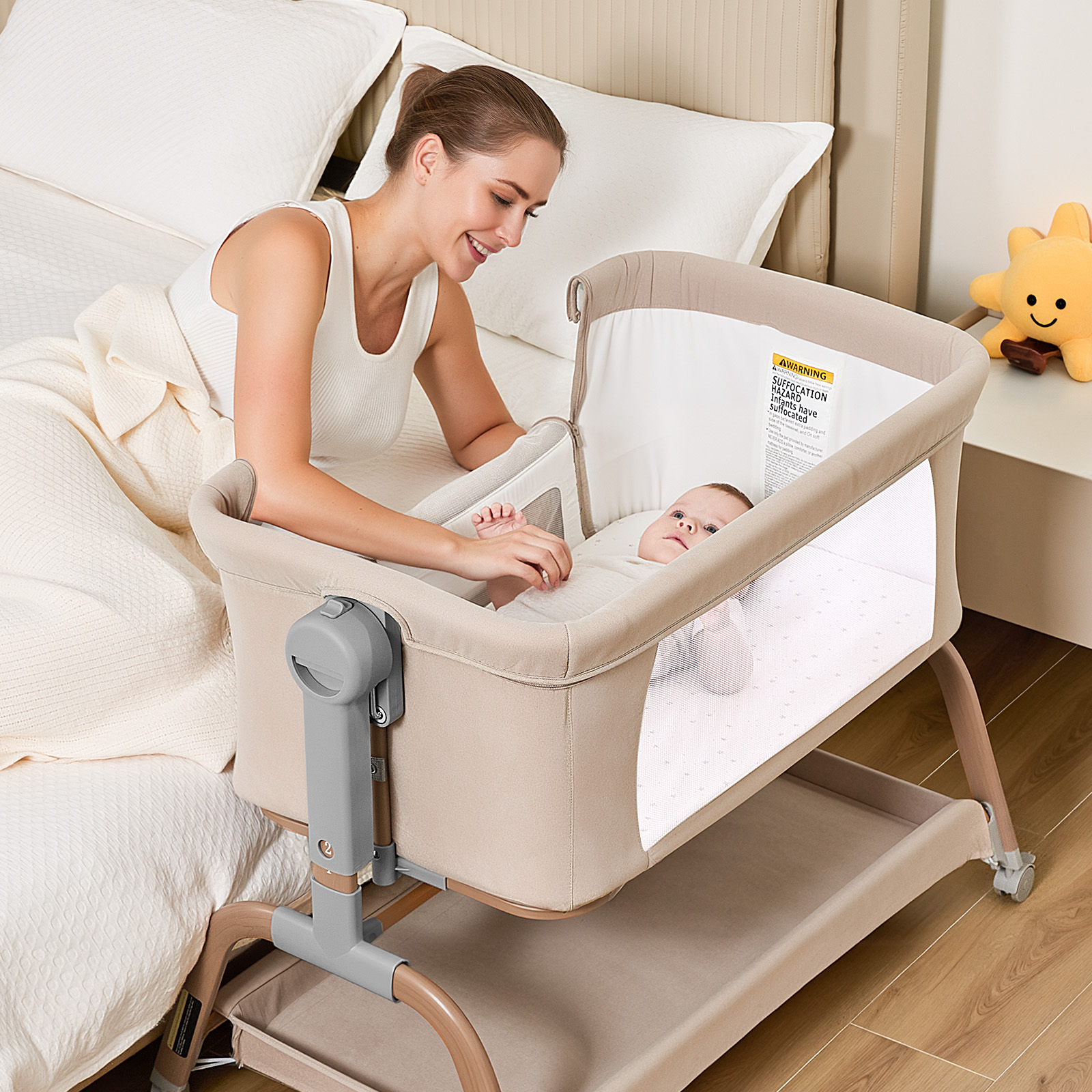 Amazon.com: ANGELBLISS 3 in 1 Baby Bassinet, Rocking