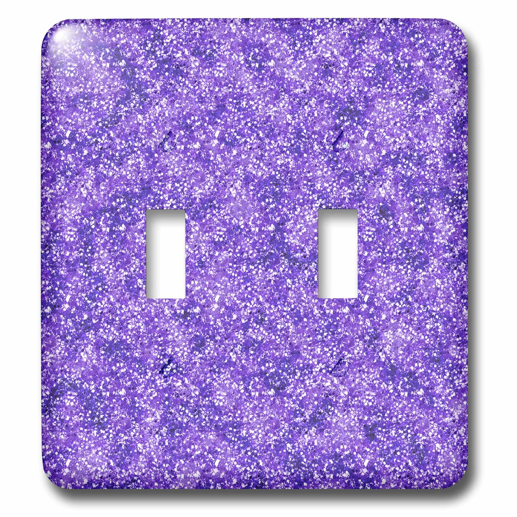 Interruptor doble efecto purpurina 3dRose morado lsp_41103_2 decorativo