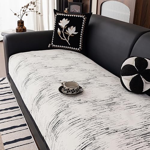 Miniatura 14 de MEETSKY – Fundas para sofá de 2 cojines, funda antideslizante para sofá para perros lavable, fundas de sofá suaves y protectoras para sofás y sofás,