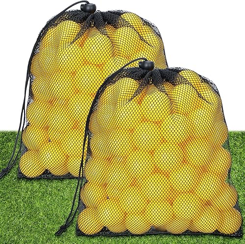 Miniatura 7 de 120 pelotas de práctica de golf pelotas de plástico huecas pelotas de golf de entrenamiento con 2 bolsas de almacenamiento de malla con cordón para