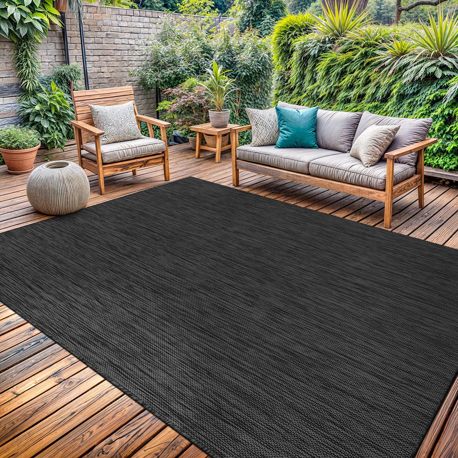 Amazon.com: Washable Indoor Outdoor Rug 5x7 Weather Resistant Area Rugs ...