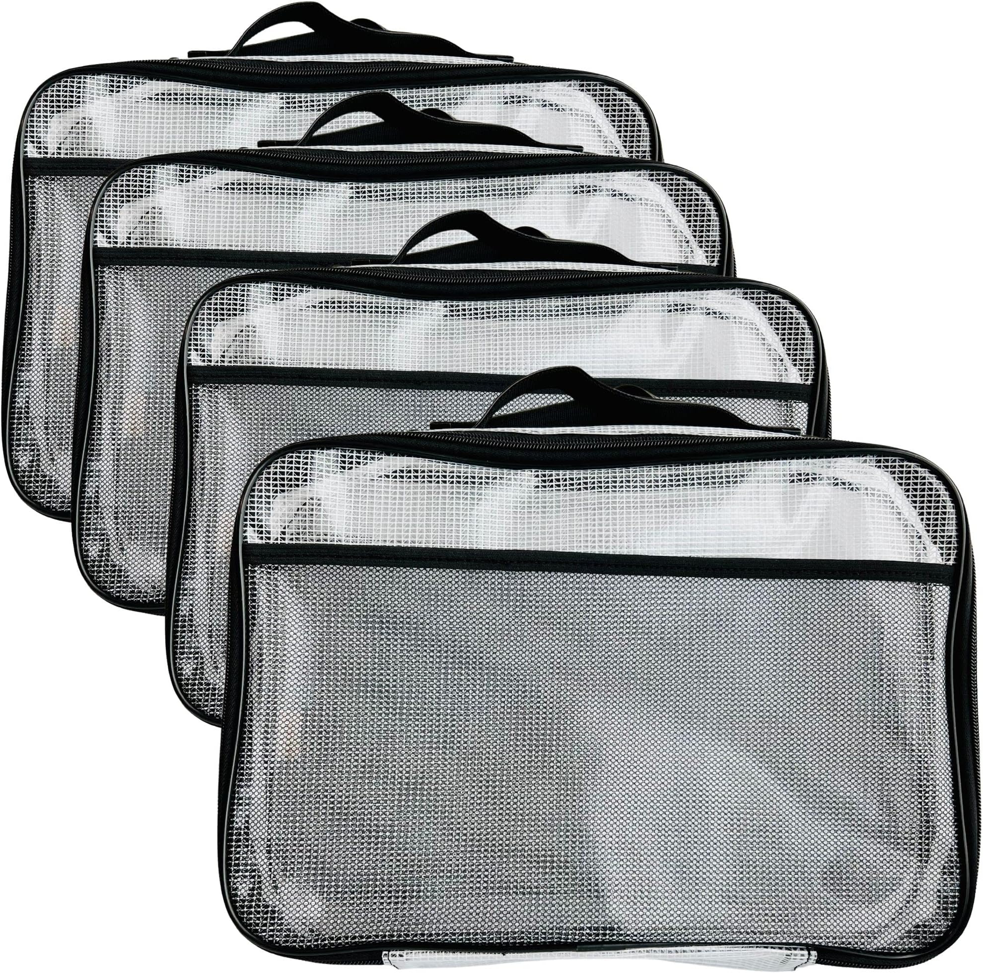Clysee 6 Pcs Toy Storage Bags with Zipper, Large Clear PVC
