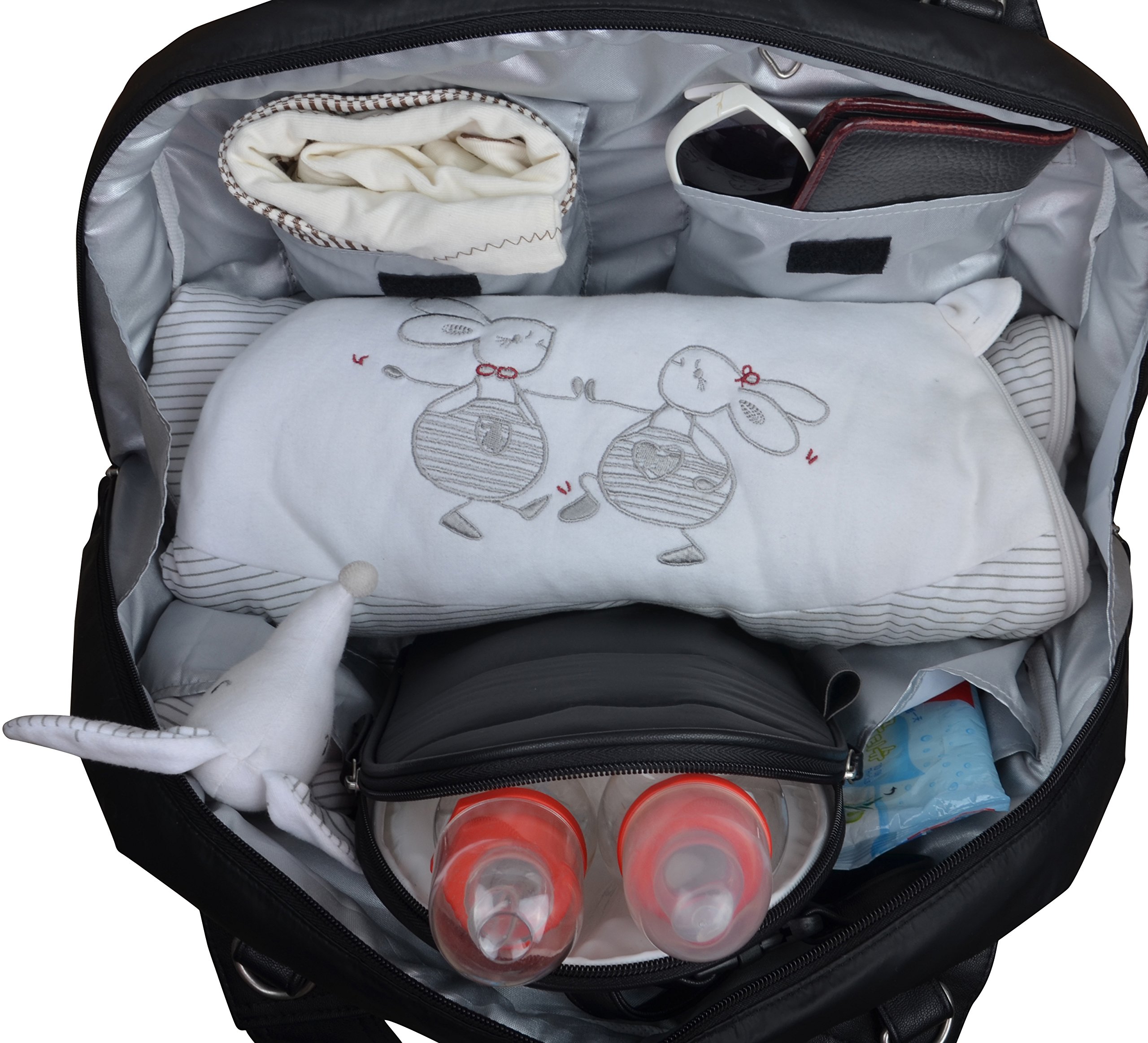 Sac à langer Baby On Board - Urban Grey (Gris) avec Compartiments Multiples et Tapis à Langer Inclus