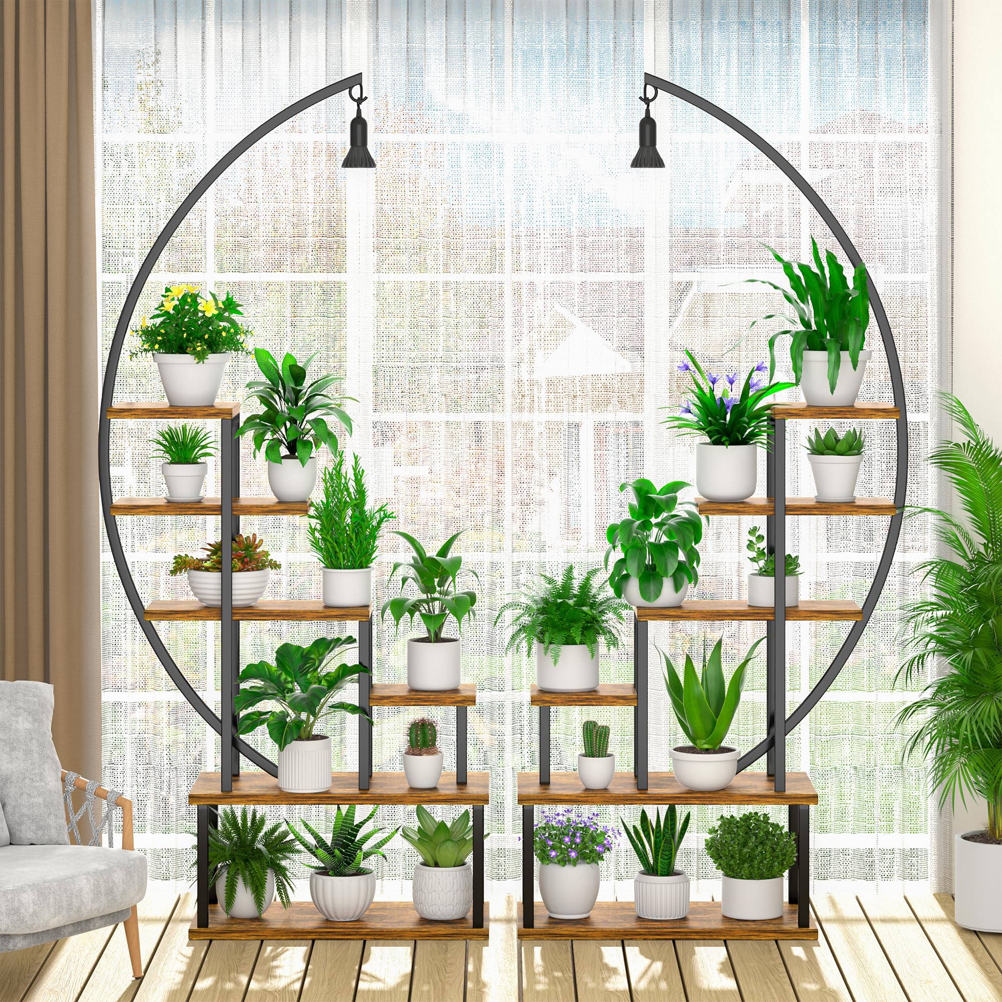 Amazon.co.jp: BACEKOLL 金属製植物スタンド 屋内 グローライト