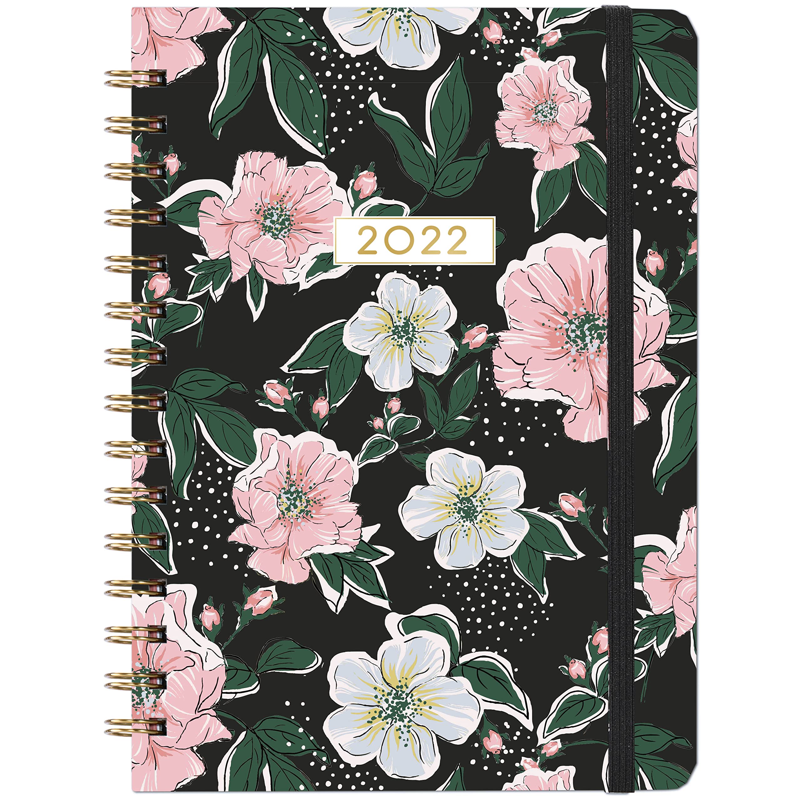 Monthly Planner 2022 - Weekly & Monthly Planner 2022, Jan 2022- Dec 2022, 6.4 x 8.5 in, Flexible Hardcover with Strong Golden Binding + Elastic Closure + Thick Paper + Inner Pocket + Marked Tab