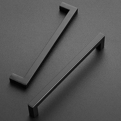 Miniatura 2 de Ravinte - Paquete de 25 tiradores cuadrados para gabinete de cocina de 7.5pulgadas, negro mate, tiradores de cajón, negro herrajes de cocina,