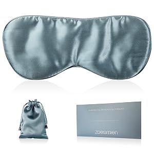 Sleep Mask 100 Mulberry Silk for Light Blocking ZOESMIEN Eye Mask for Women Men Side Sleeper Puffiness Dry