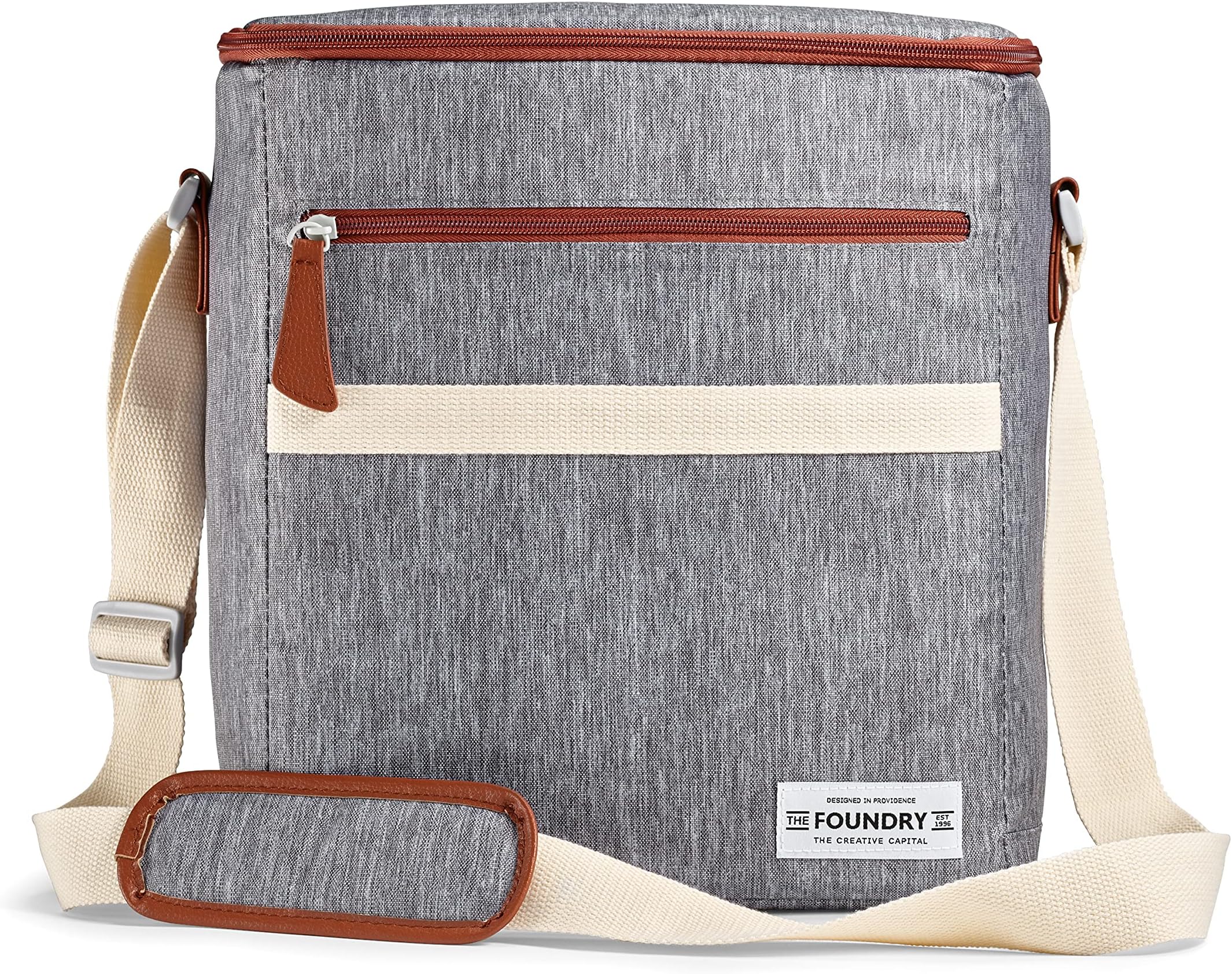 Foundry Soft Cooler Bag Insulated Leak Proof, 12 Can Small Soft Sided Cooler Bag for Men and Women, Portable Travel & Beach Cooler Bag with Removable Hard Liner, Stain Resistant