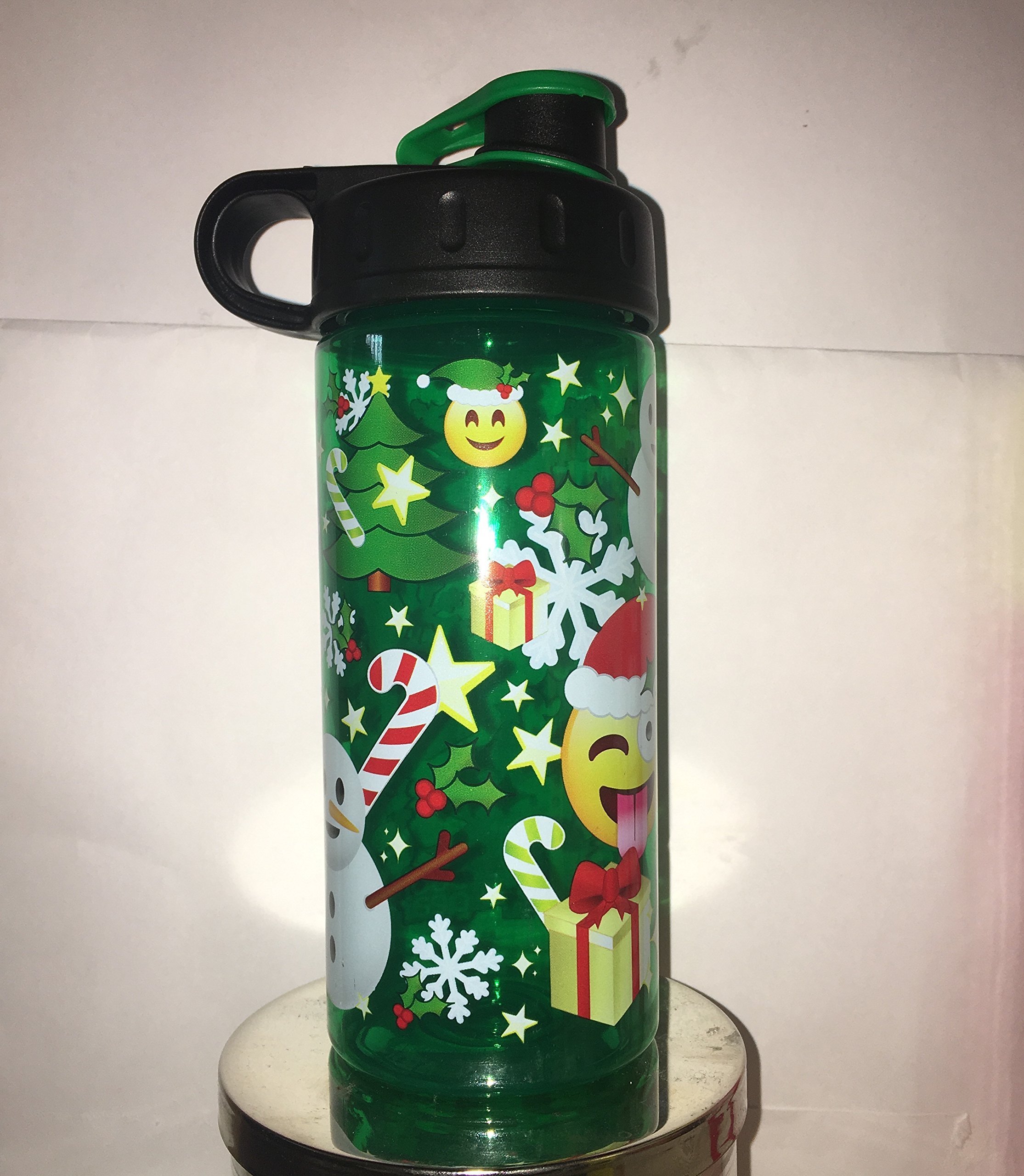 Funny emoji Christmas 16 oz Kids Water bottle BPA free