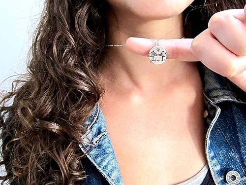 Miniatura 3 de Mark Poulin Sterling Silver Golden Gate Bridge Necklace on Adjustable Sterling 925 Chain for Women and Girls