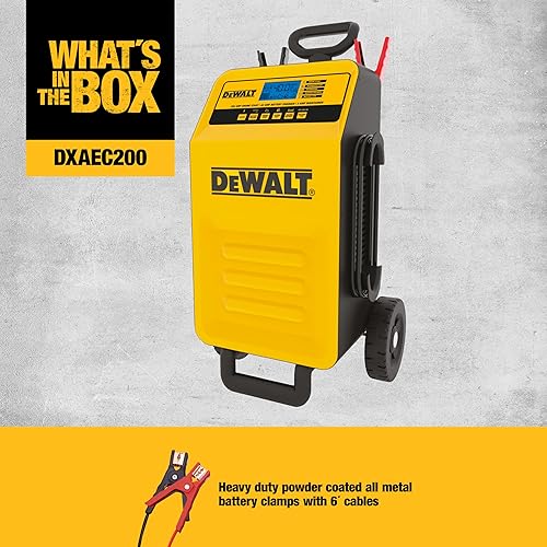Miniatura 2 de DeWalt DXAE200 - Cargador de batería profesional de 40 amperios, mantenedor de 3 amperios con arranque de motor de 200 amperios