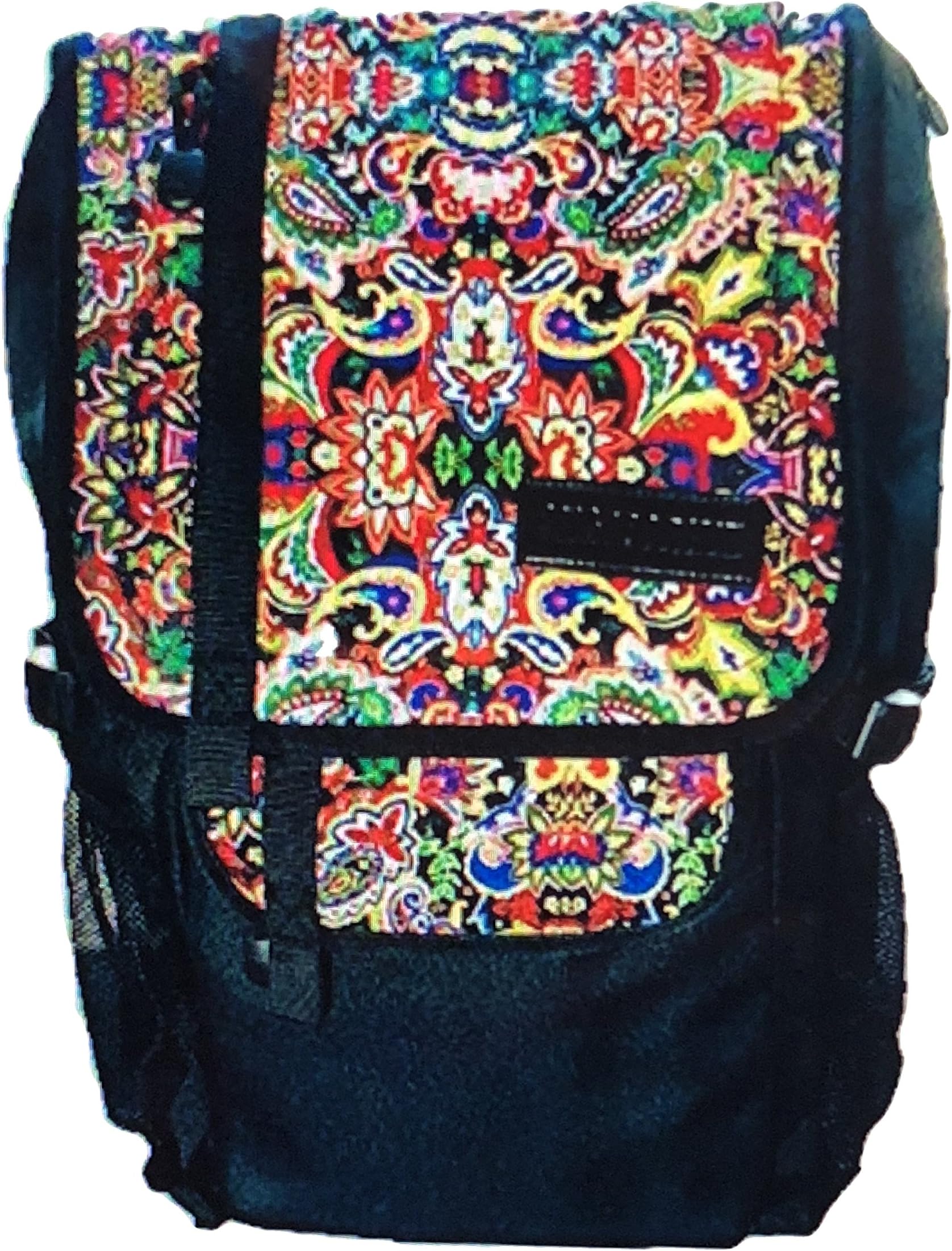PCH Multi Purpose Laptop Backpack With Padded Straps, Multi Color On Black
