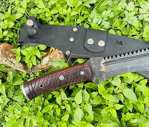 Miniatura 4 de -Machete táctico de 15 pulgadas, cuchillo de supervivencia de espiga completa, cuchillos de hoja libre de óxido, por encargo por ex Gorka Khukuri