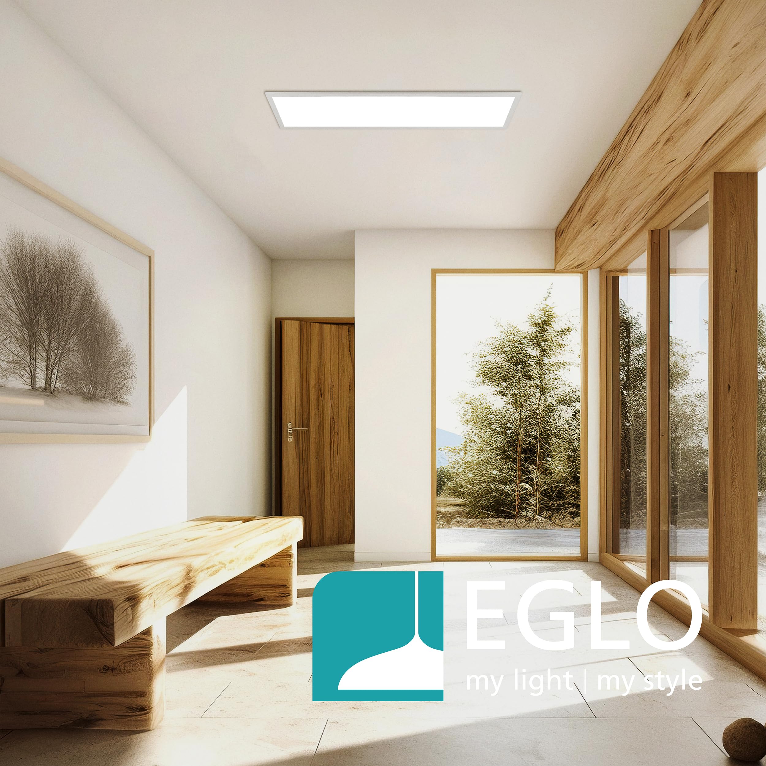 EGLO Bottazzo LED Büro-Deckenleuchte 3200 Lumen 100x25 cm dimmbar warmweiß kaltweiß