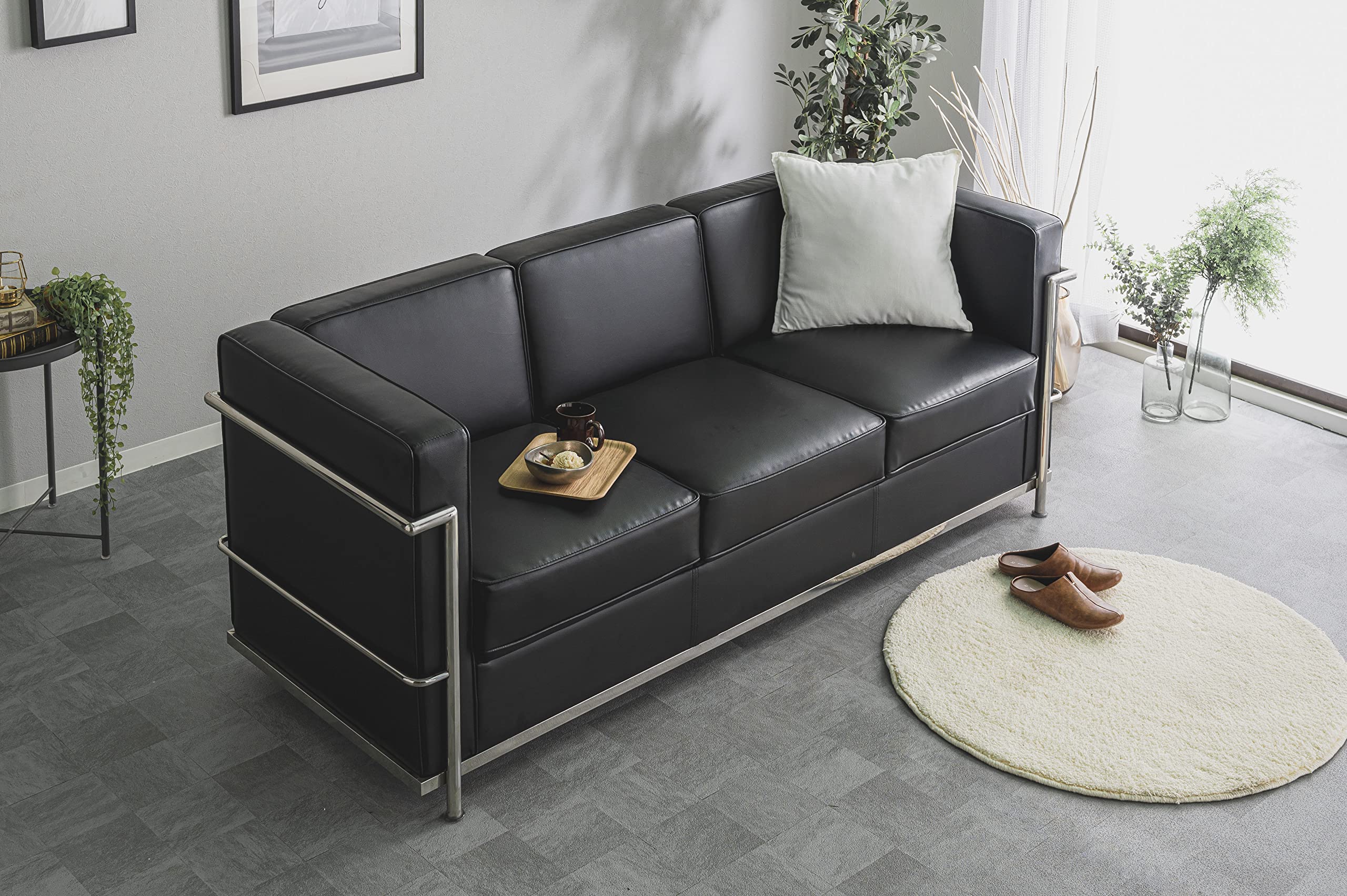 【美品】モダンデザイン ソファ3人掛け　組立設置込み Amazon｜【開梱設置付き】モダン 3人掛けソファ 3Pソファ ミッド