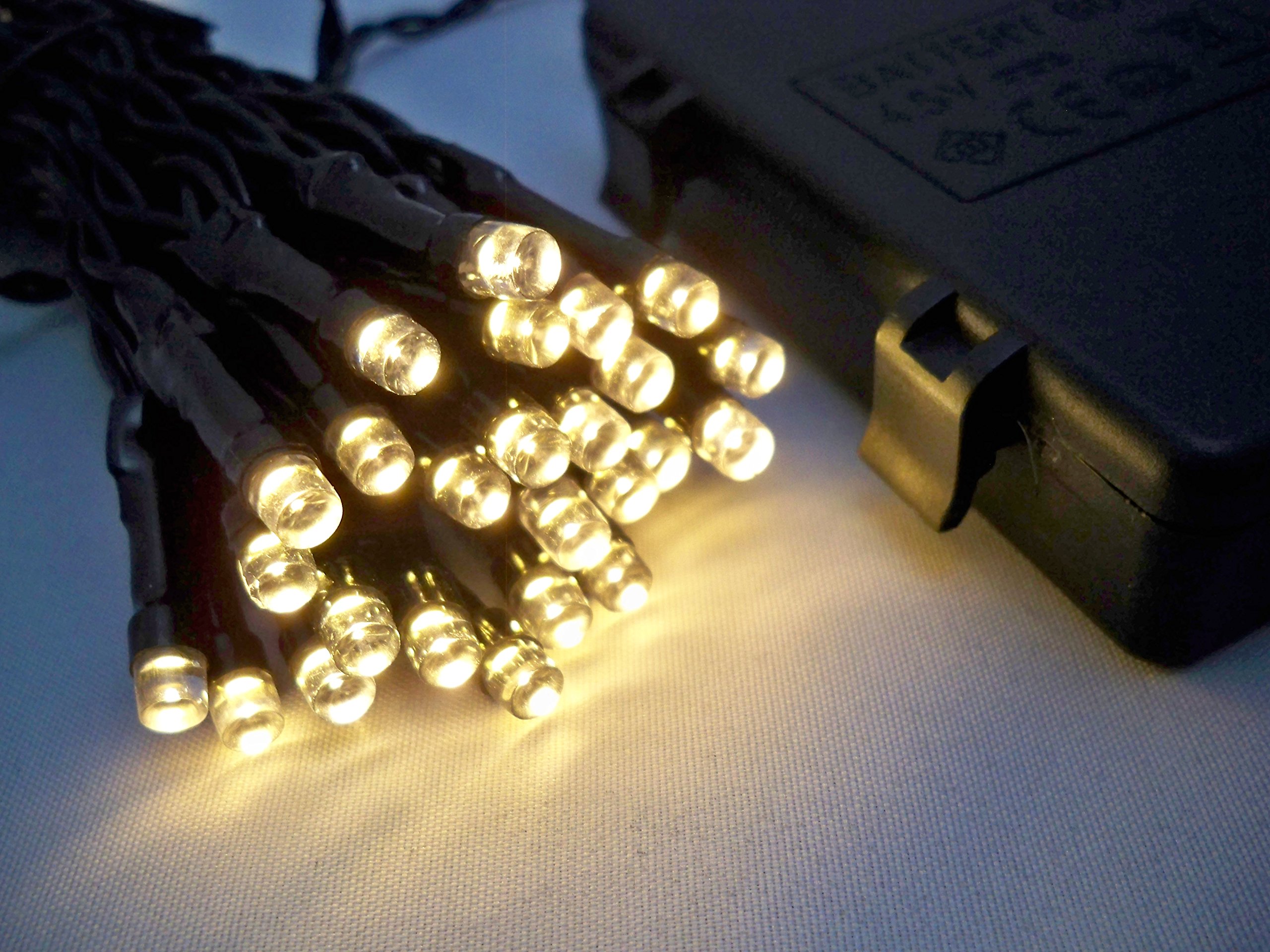 Best Artificial Warm White 50 Led Outdoor Waterproof Battery 8 Multi-Function String Lights With Timer 5M Length Party Fairy Christmas